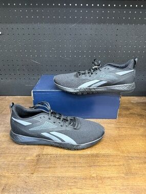 New W/O Box! Men's Reebok Flexagon Force 4 'Black Pure Grey' Training Sneakers